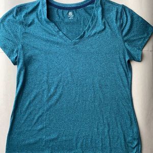 Champion Green Short Sleeve V-neck Athletic Shirt size XL